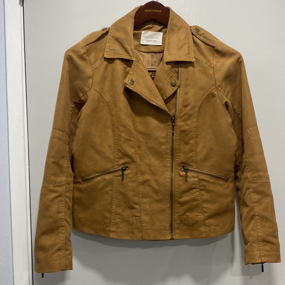 Offers👍🏼CACHE Suede Moto Jacket